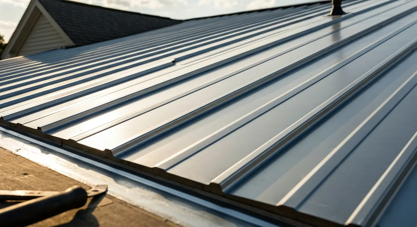 Standing seam metal roof detail
