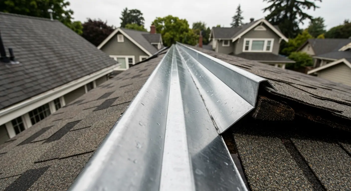 Sheet metal flashing work detail