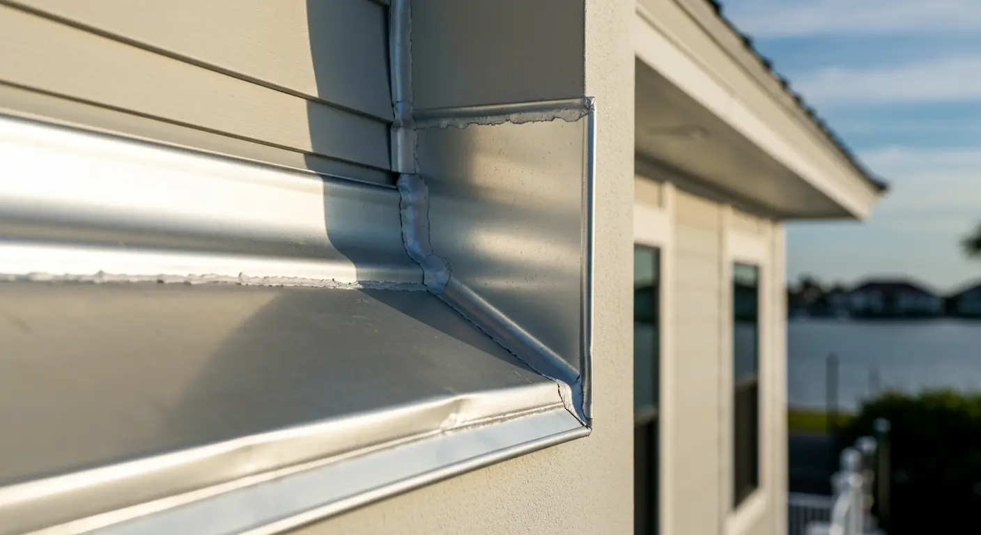 Sheet metal flashing detail