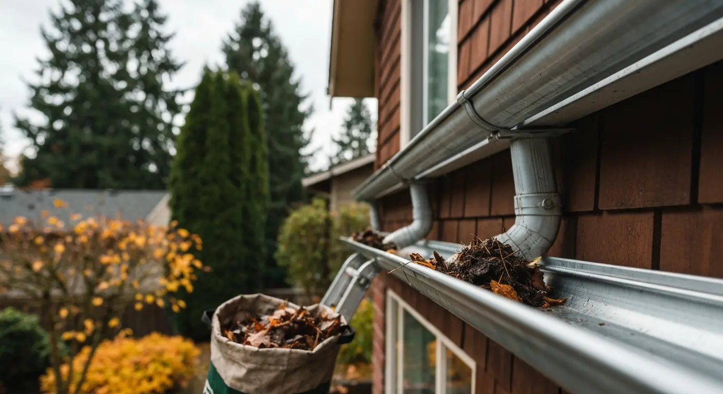 Gutter cleaning and debris removal