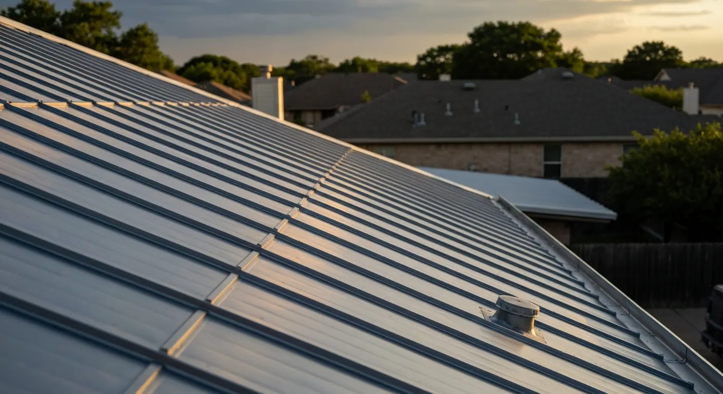 Standing seam metal roof installation