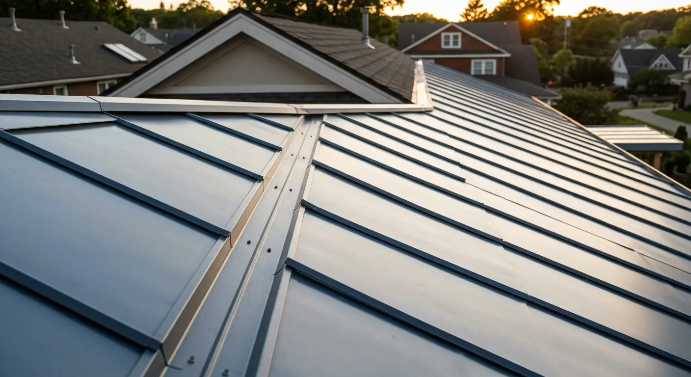 Standing seam metal roof detail