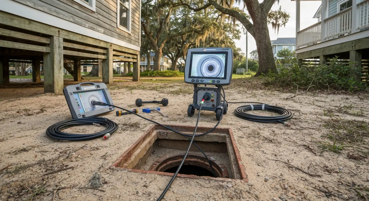 Sewer camera inspection