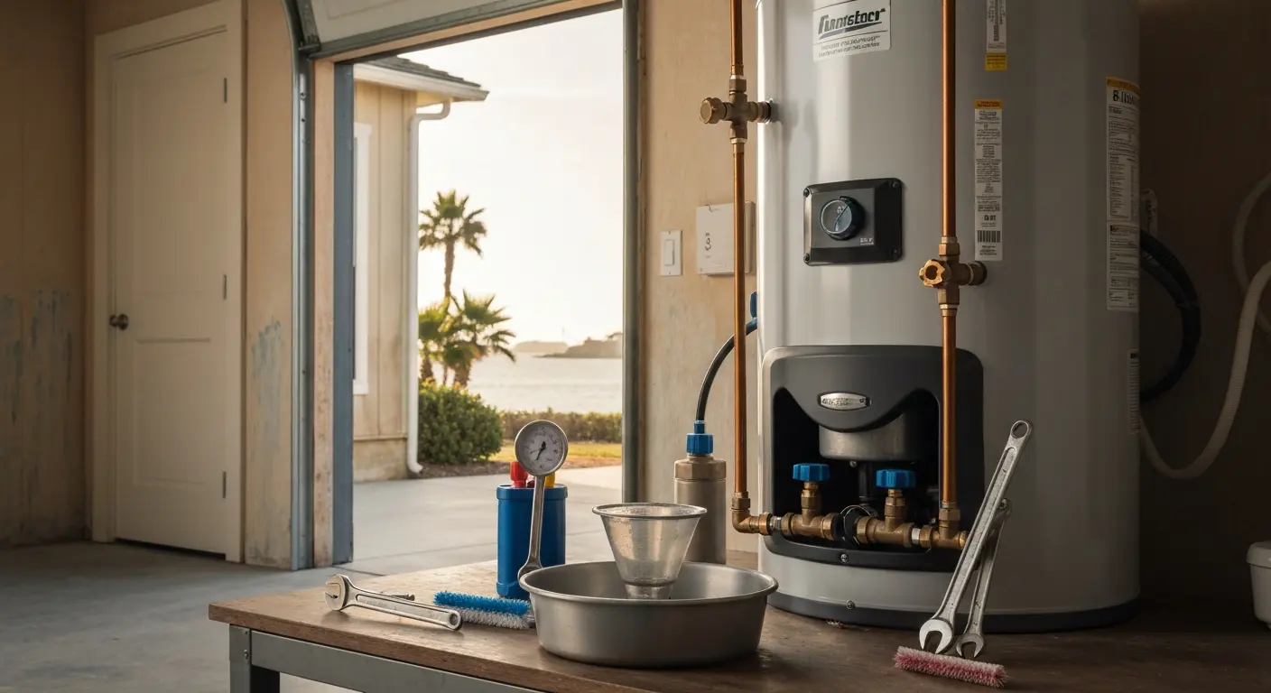 Water heater maintenance and flushing service