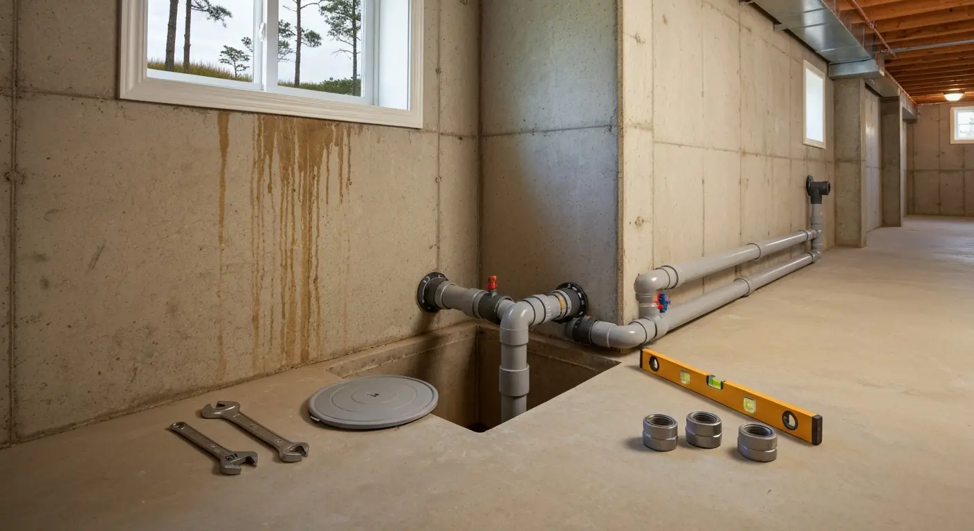 Sump pump installation