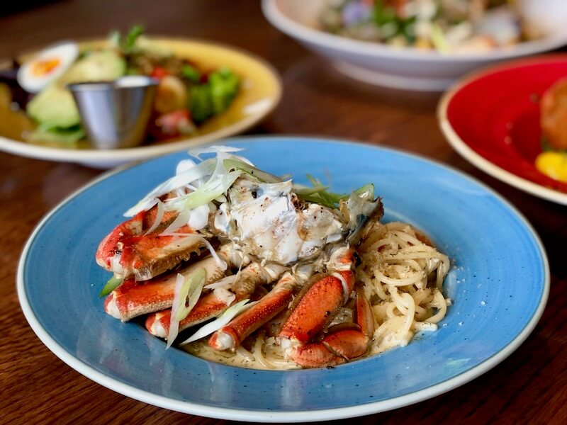 Pacific Rim crab pasta