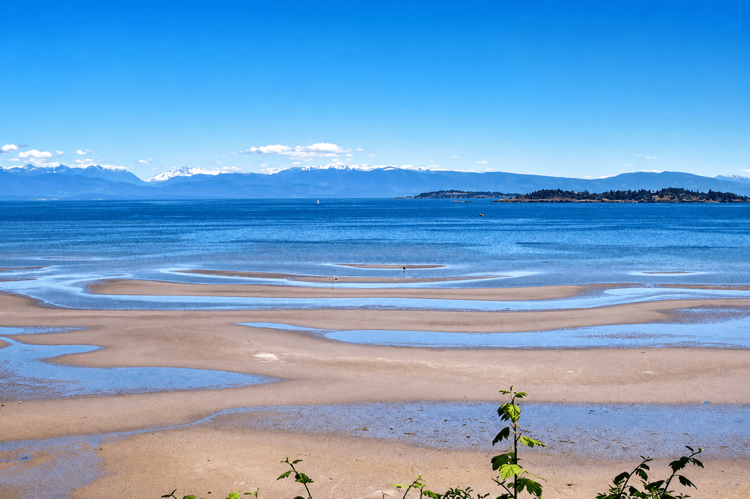 Parksville boardwalk at sunset, Vancouver Island