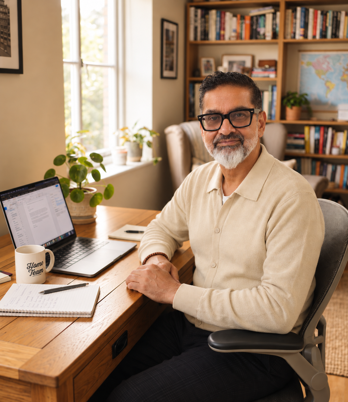 Nad Khoja in a relaxed setting, life insurance advisor