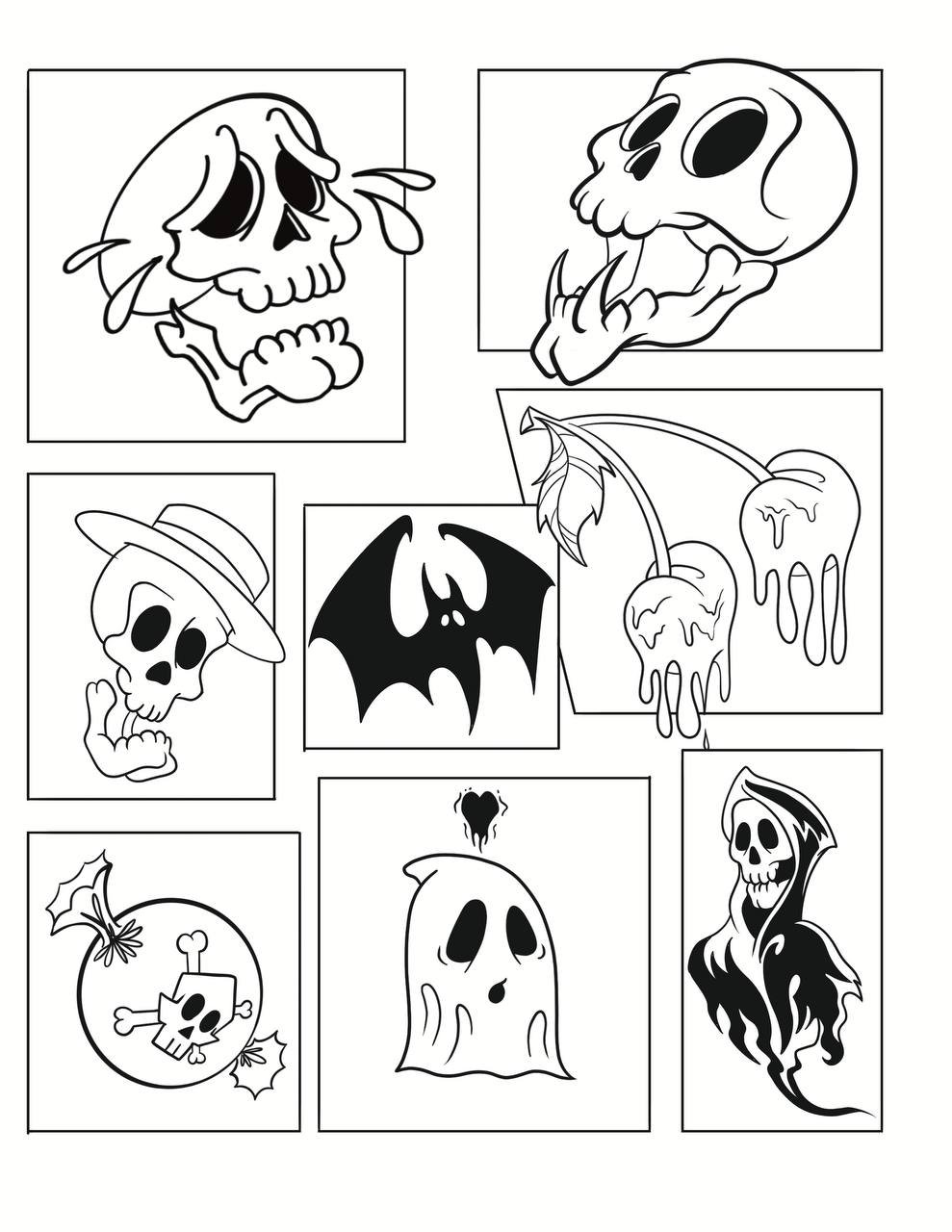 Halloween flash sheet 1