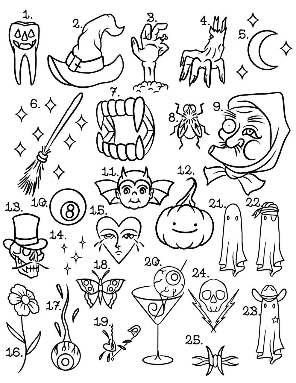 Halloween flash sheet 2