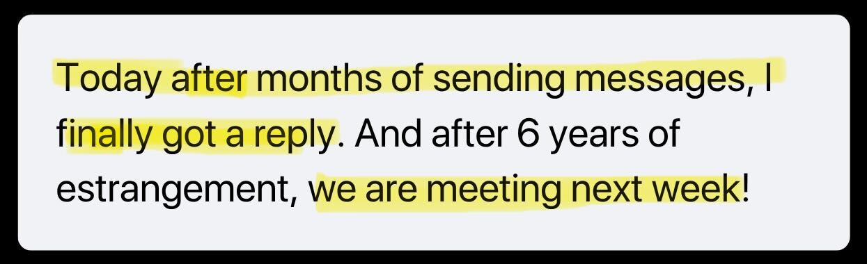 Parent testimonial