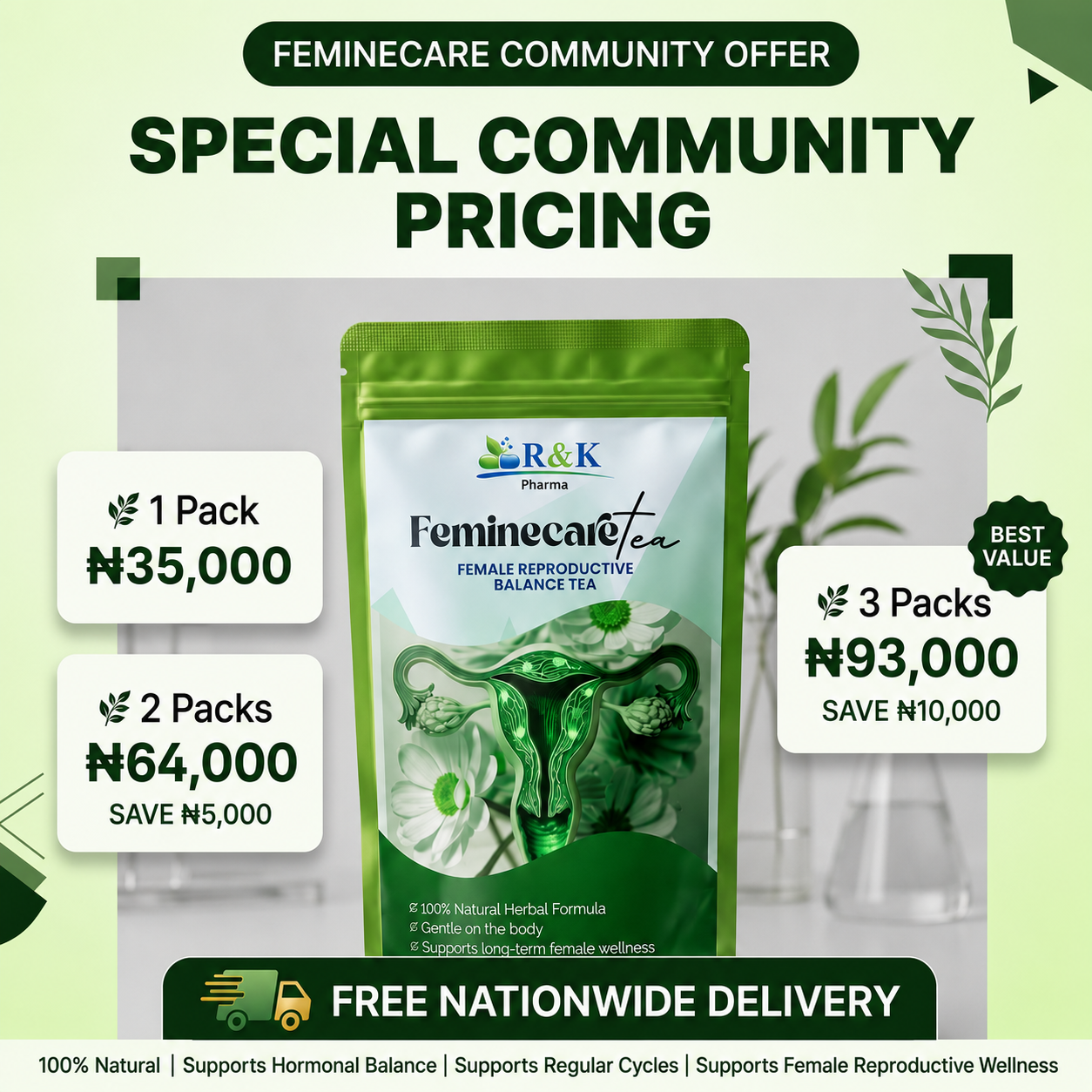 FemineCare Tea Natural