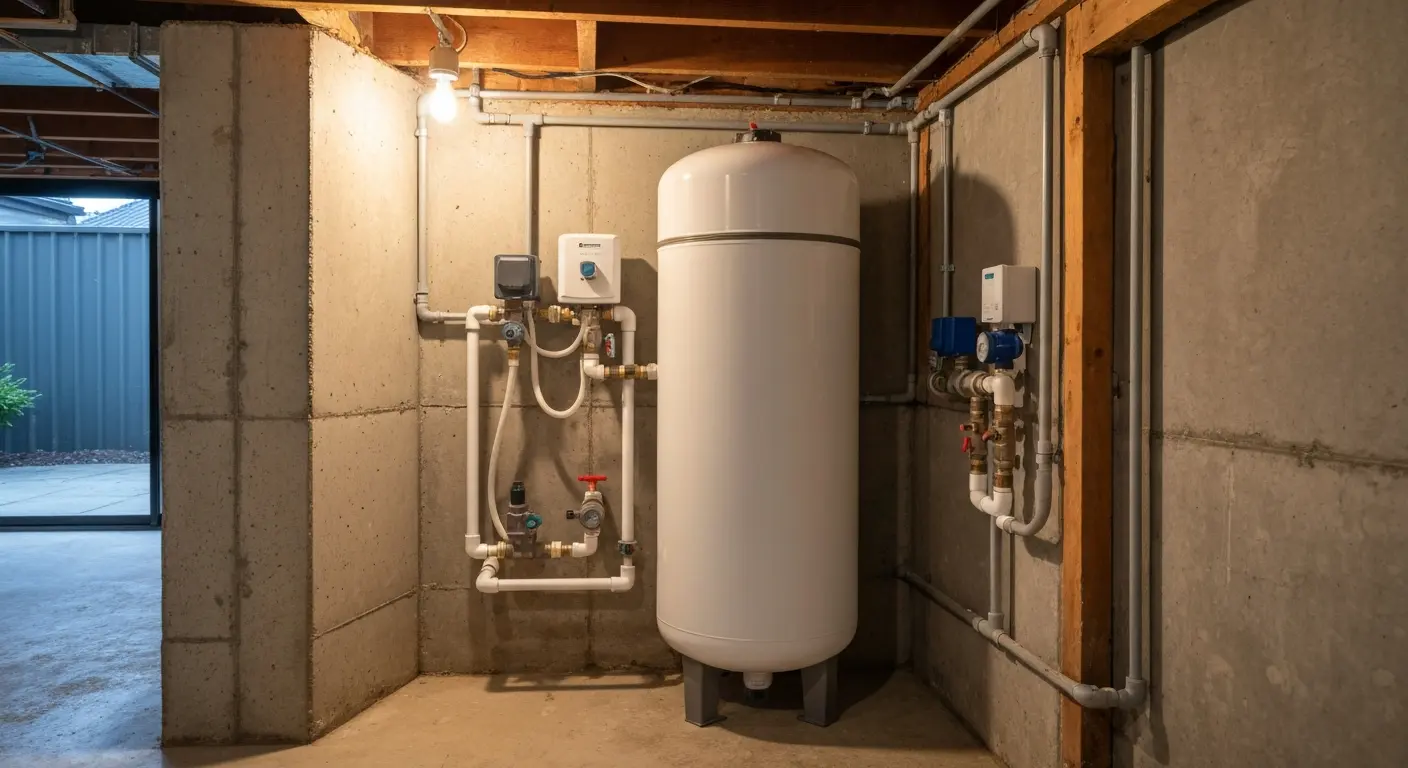 Water softener equipment installation