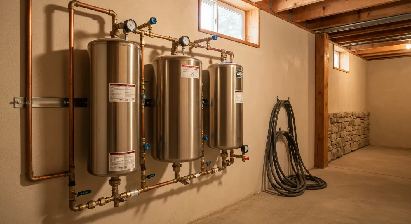 Water softener equipment in Estes Park home