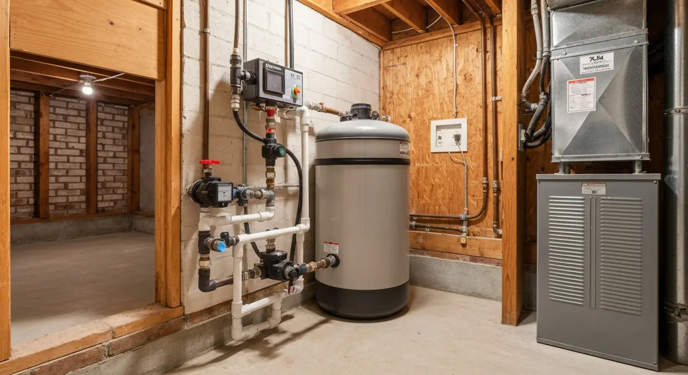 Water softener equipment installation
