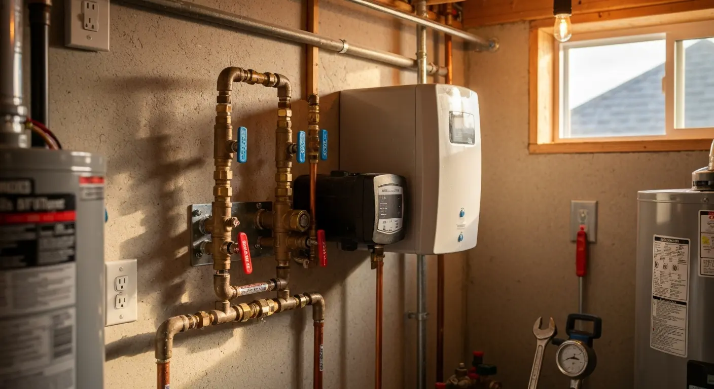 Salt-free water conditioning system