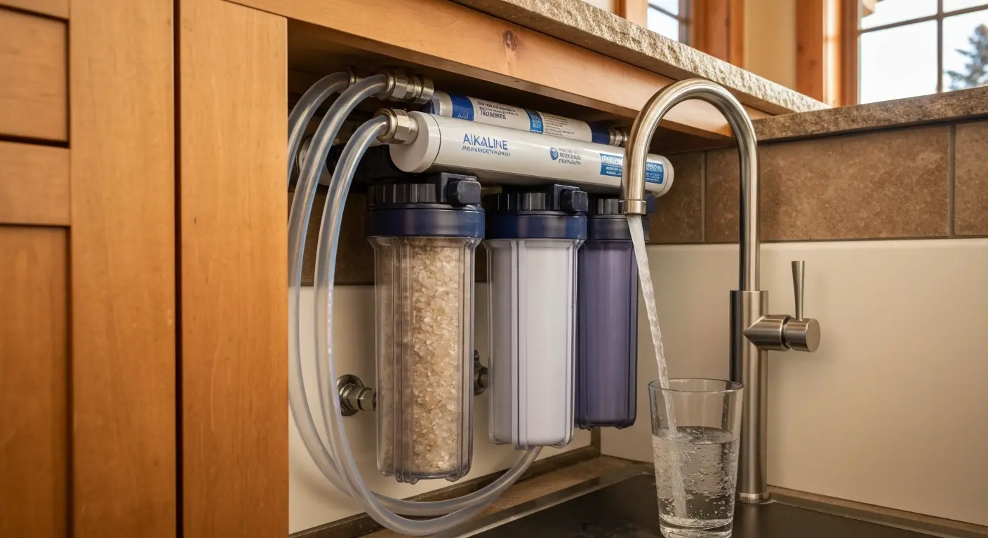 Alkaline remineralization filter system