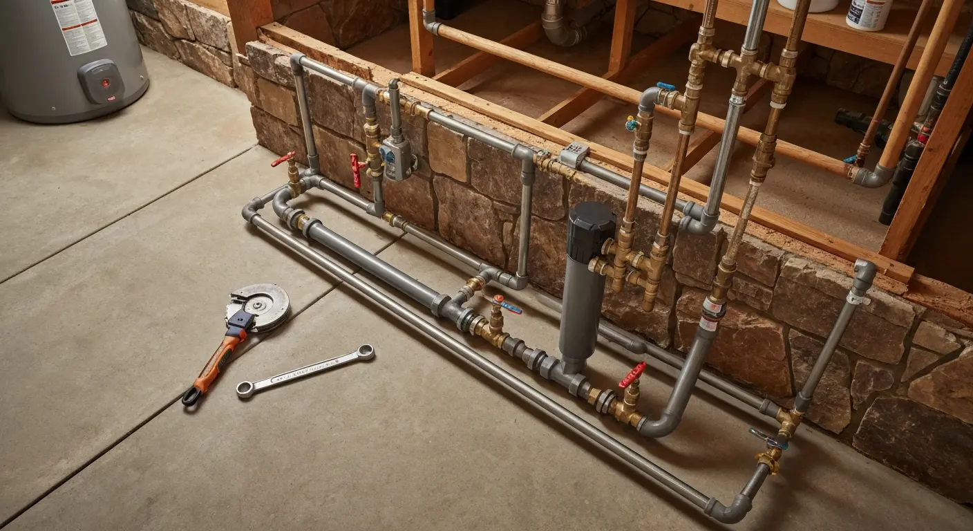 Water softener system installation