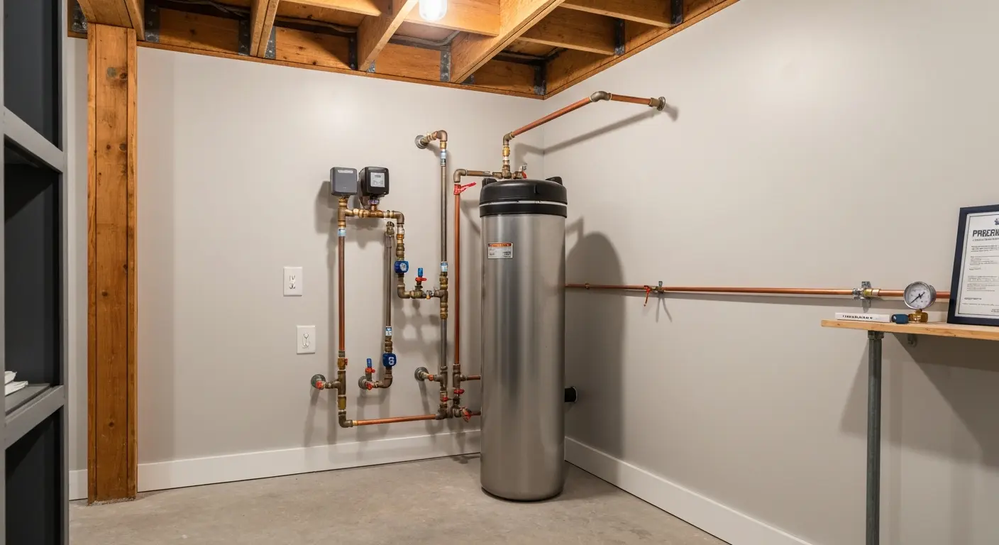 Water softener system installation