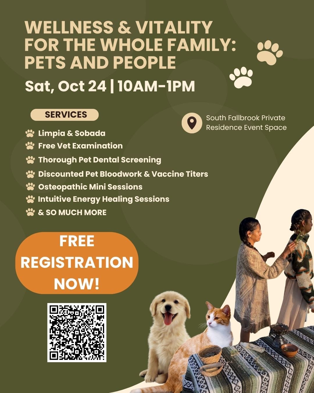 Flyer: Wellness & Vitality for the Whole Family, Saturday October 24