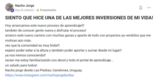 Testimonio de alumno de Pymbú Academy