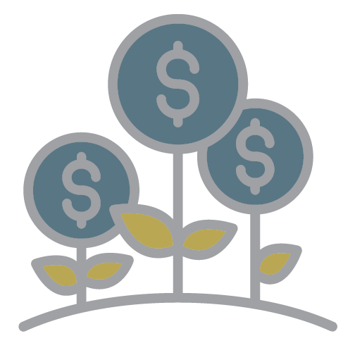 money and plants icon