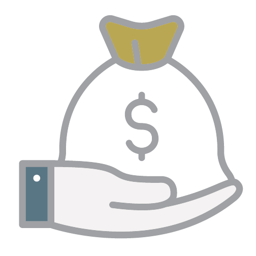 Hand holding money icon