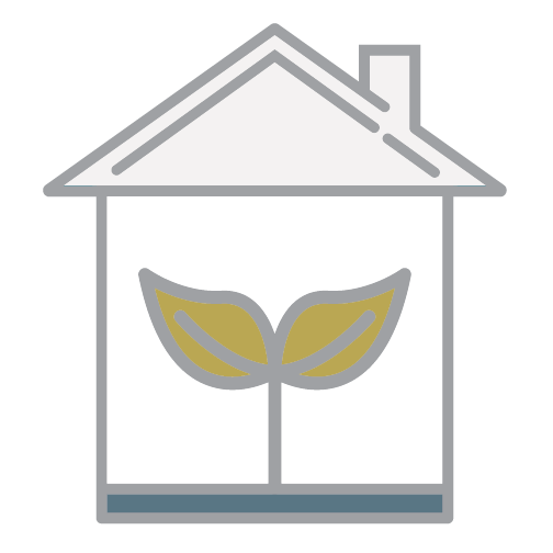 House with plant icon