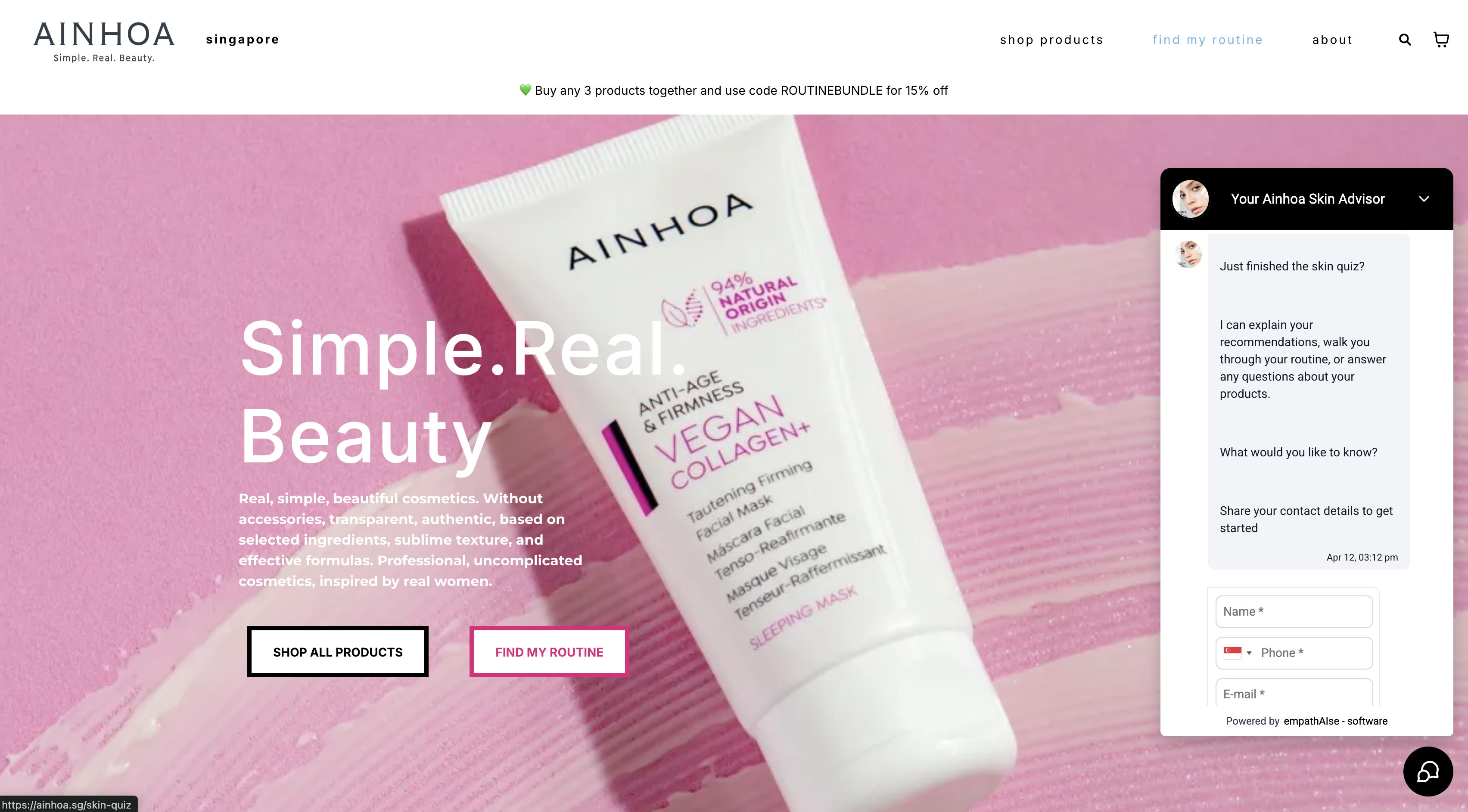 empathAIse ecommerce system screenshot 1