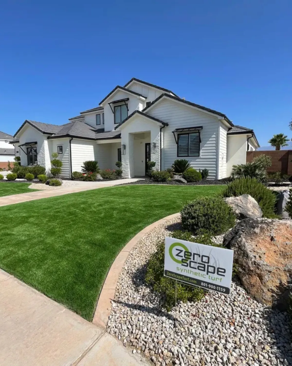 Residential artificial turf backyard transformation St. George Utah — ZeroScape