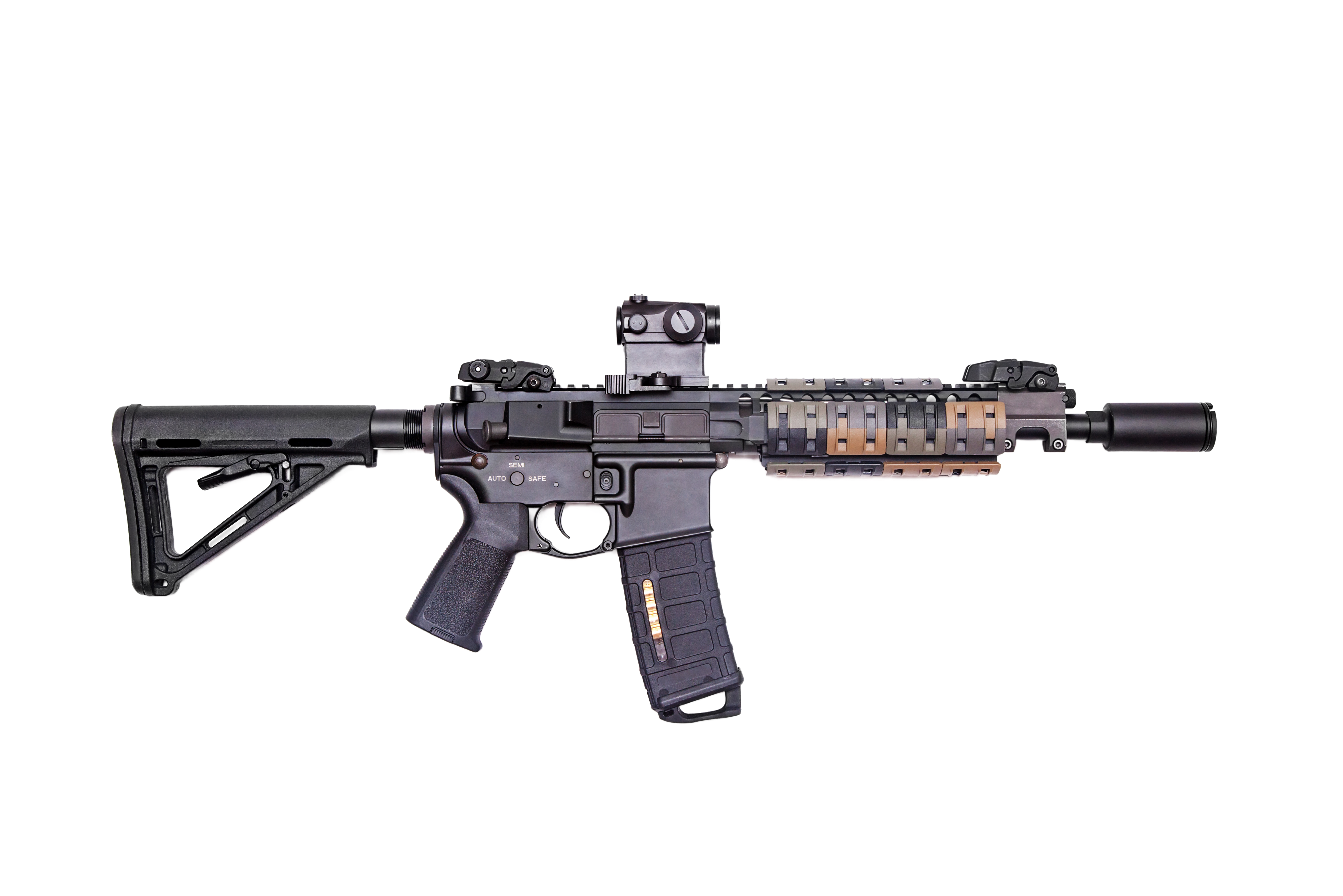AR-15 schematic highlighting gas system components