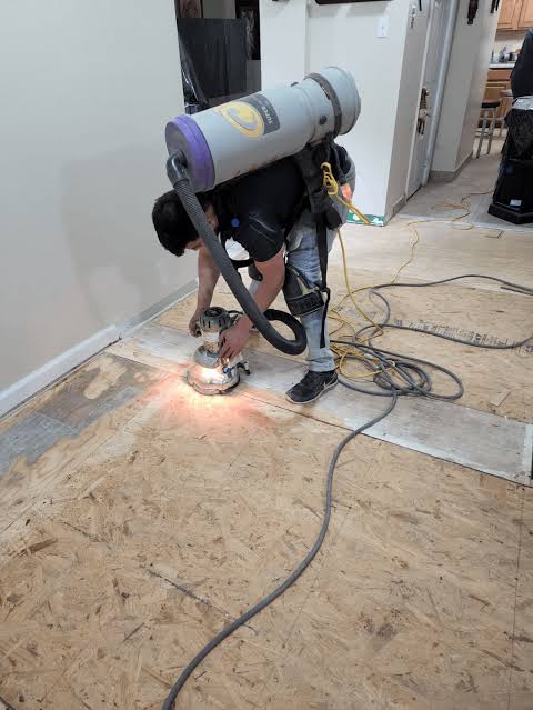 Hardwood floor repair and board replacement