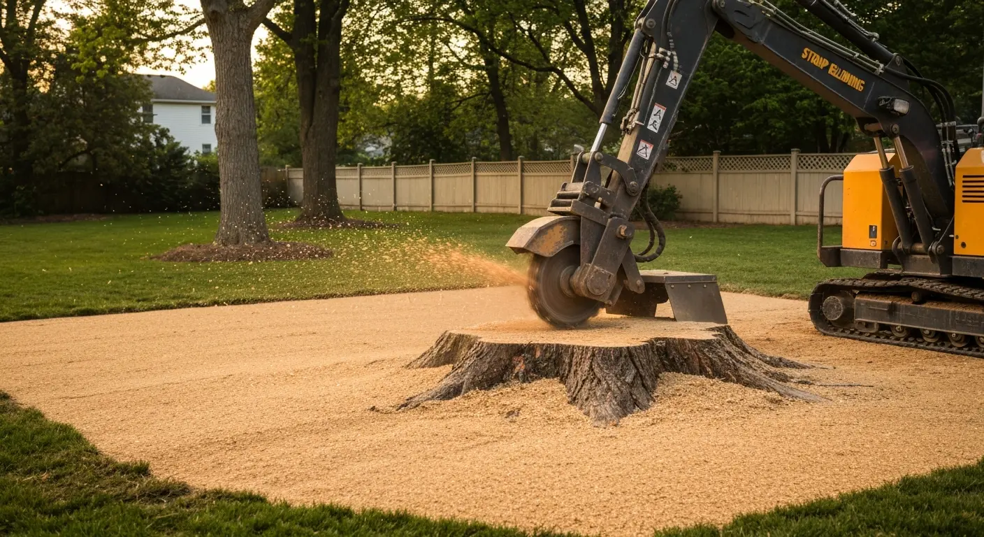 Stump grinding service