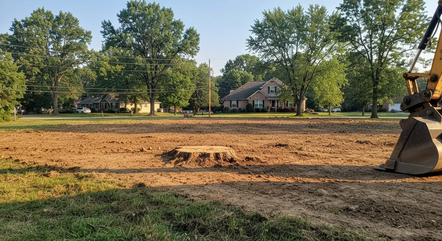 Complete stump removal from site