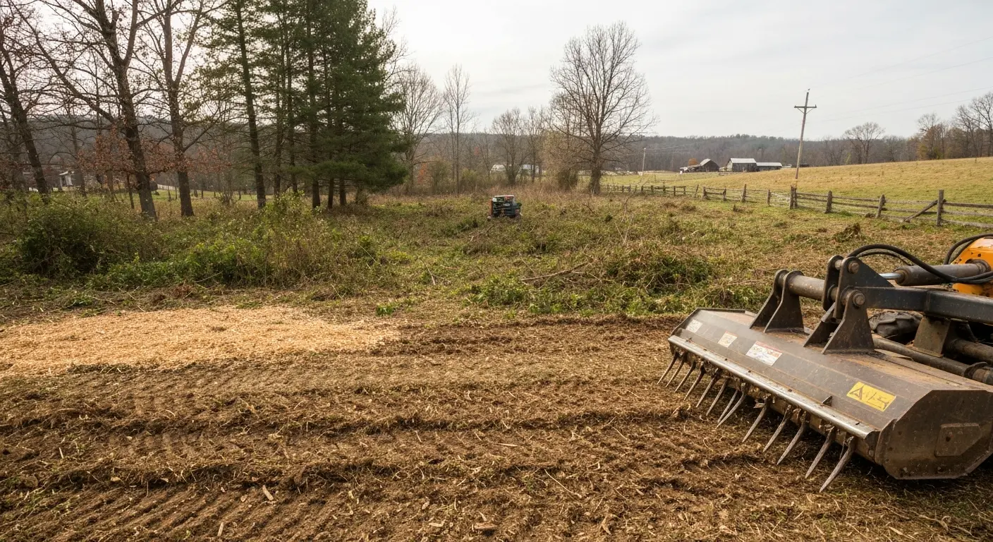 Brush hogging operation