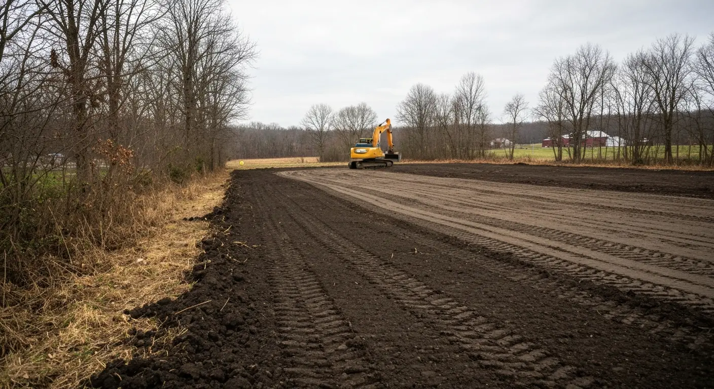 Land clearing excavation