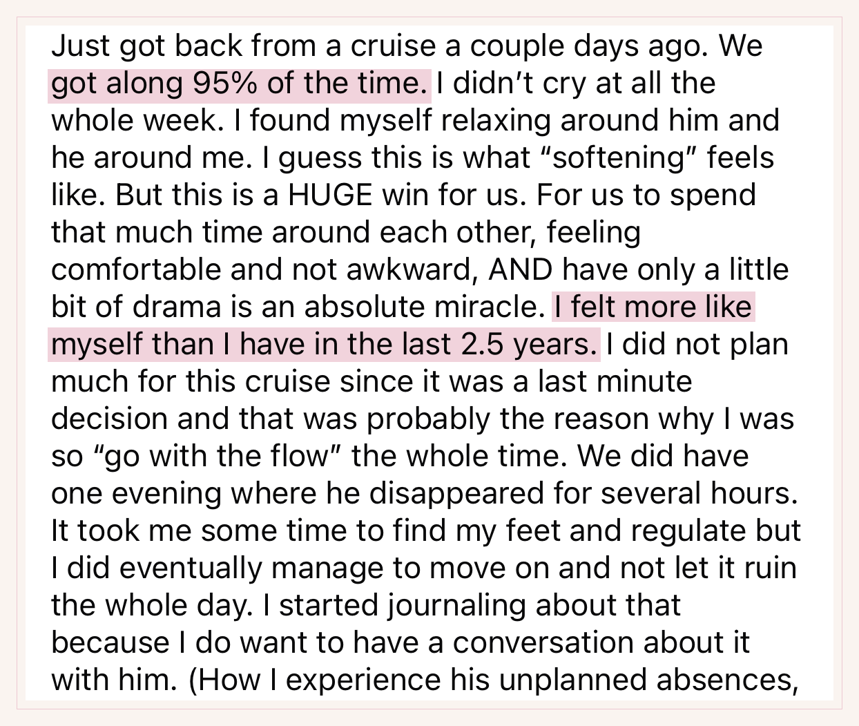 Namha testimonial about feeling more like herself