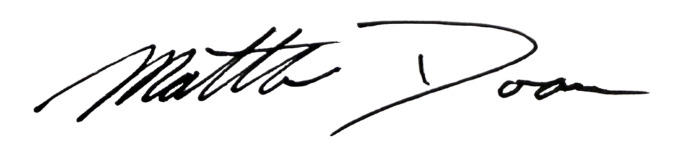 Matt Doan signature