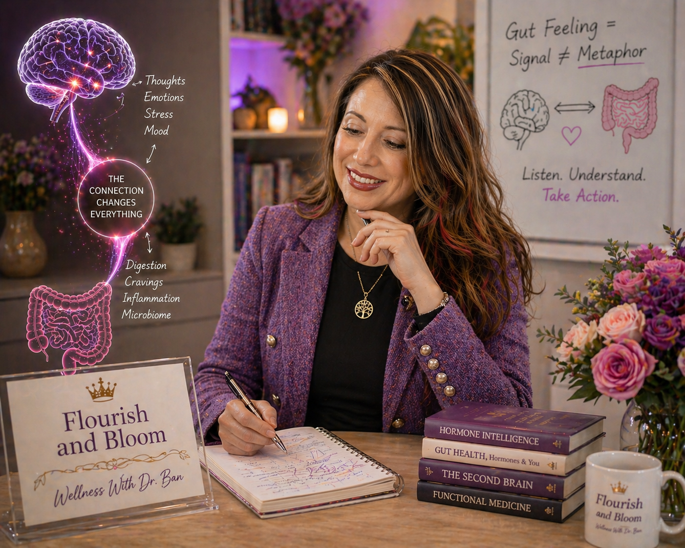 Dr.Ban explaining Gut feelings and hormones 
