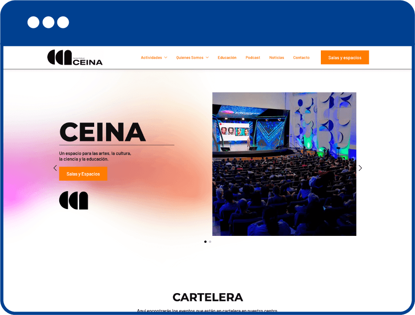 Sitio web Centro Cultural CEINA