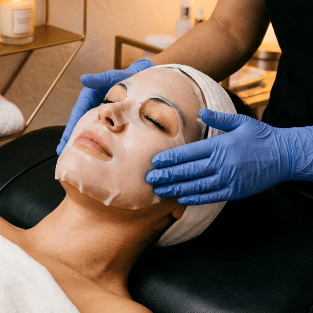 Korean Skin Care treatment applied at the Waxing Queen of Tucson