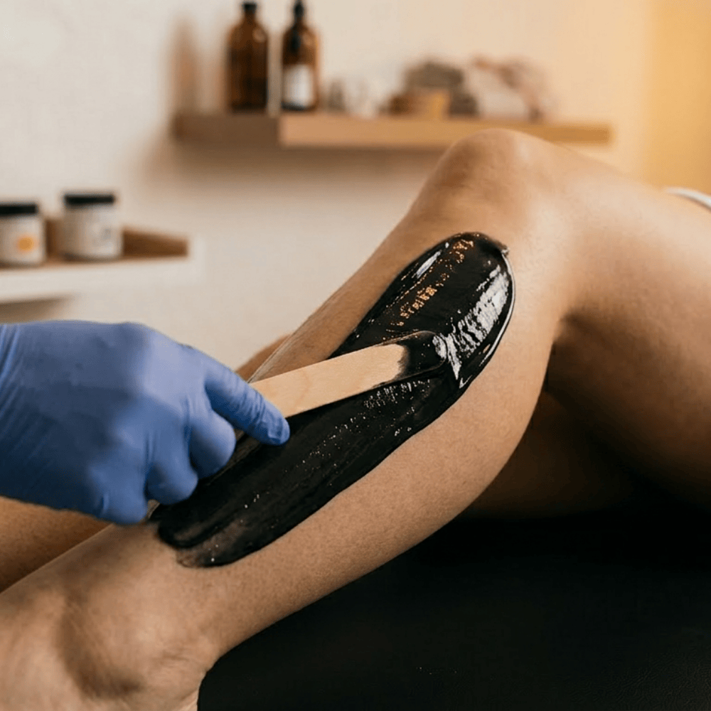 hair removal wax being applied to Waxing Queen of Tucson client