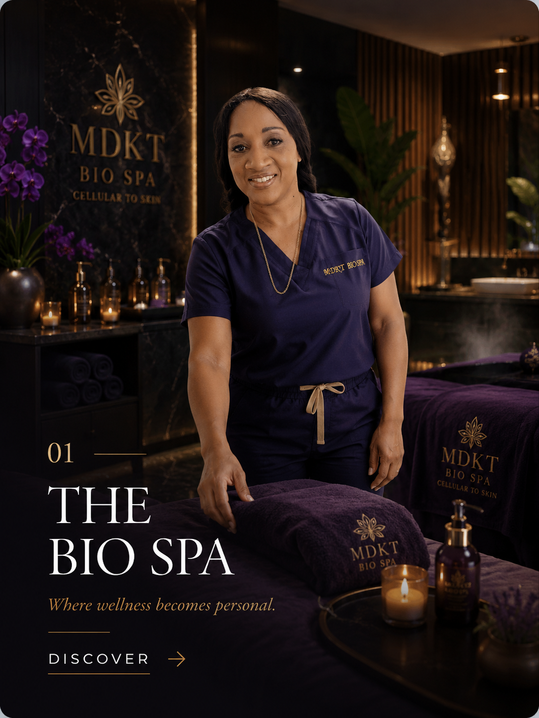 Renae inside the MDKT Bio Spa