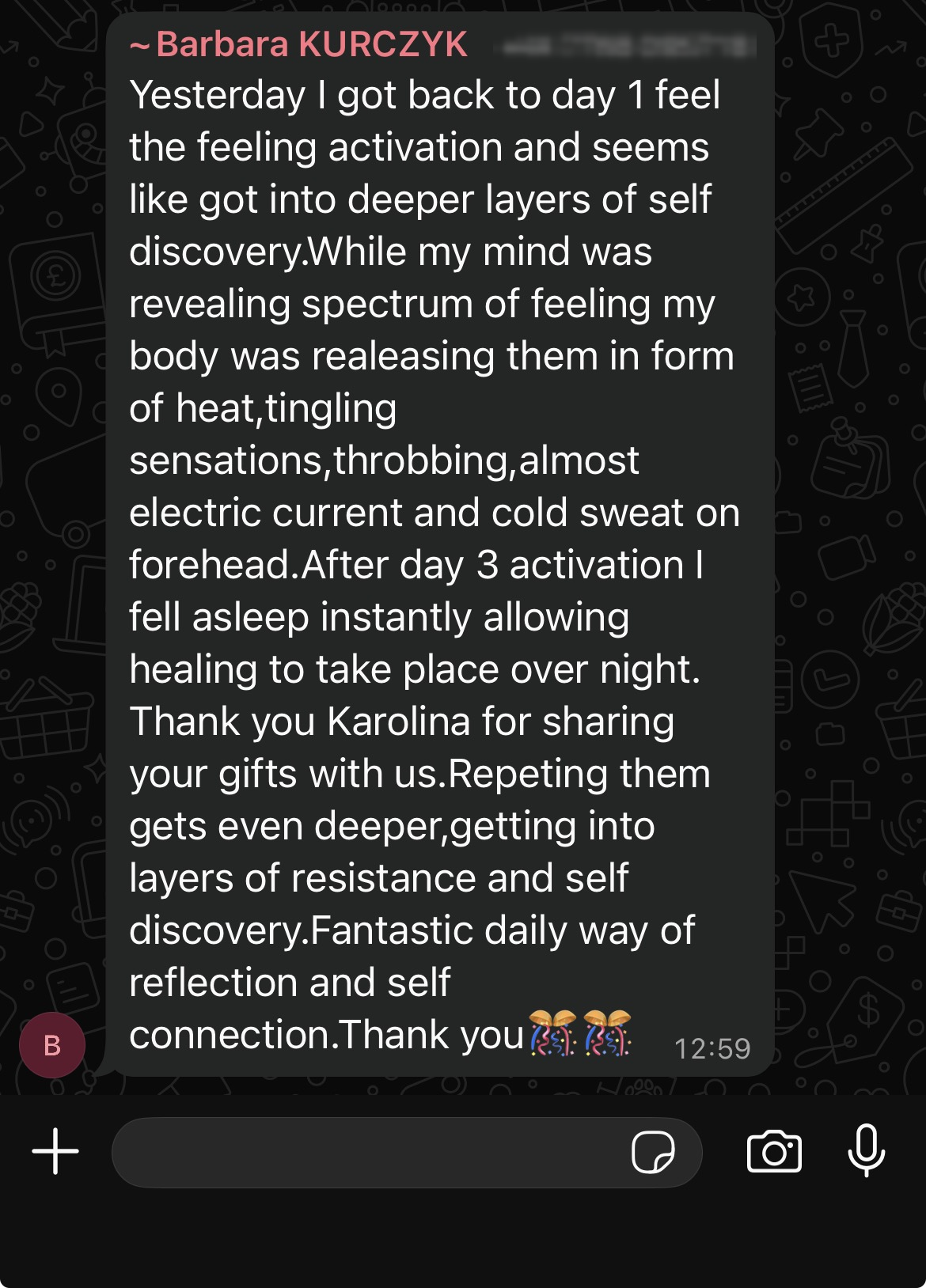 Client message