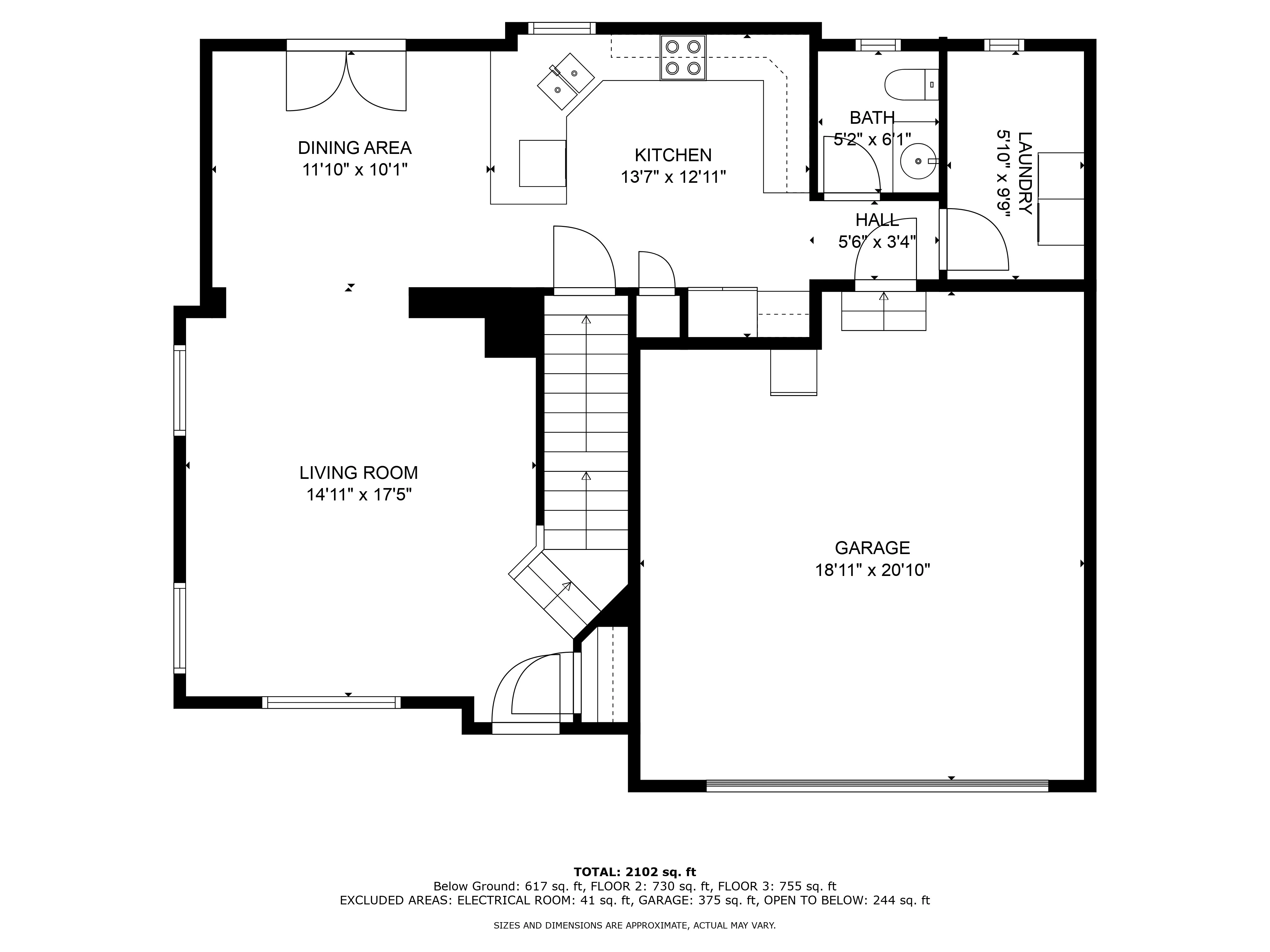 Floor Plan with Fixed Furniture for Real Estaete