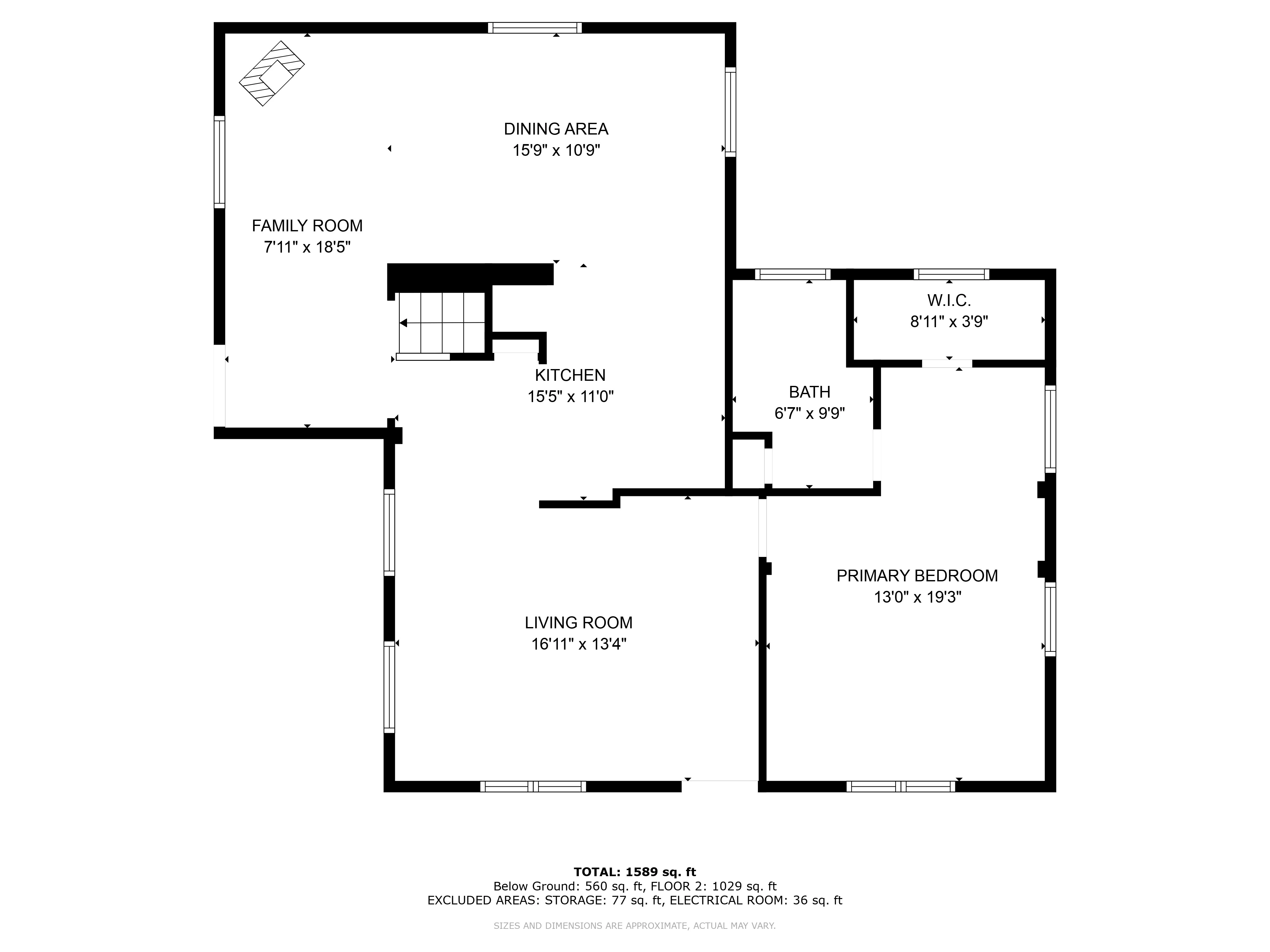 Basic walls only floor plan for real estate