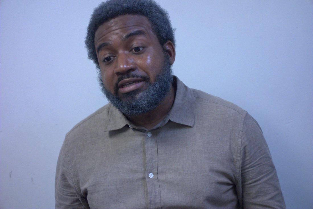 Actor in close-up speaking