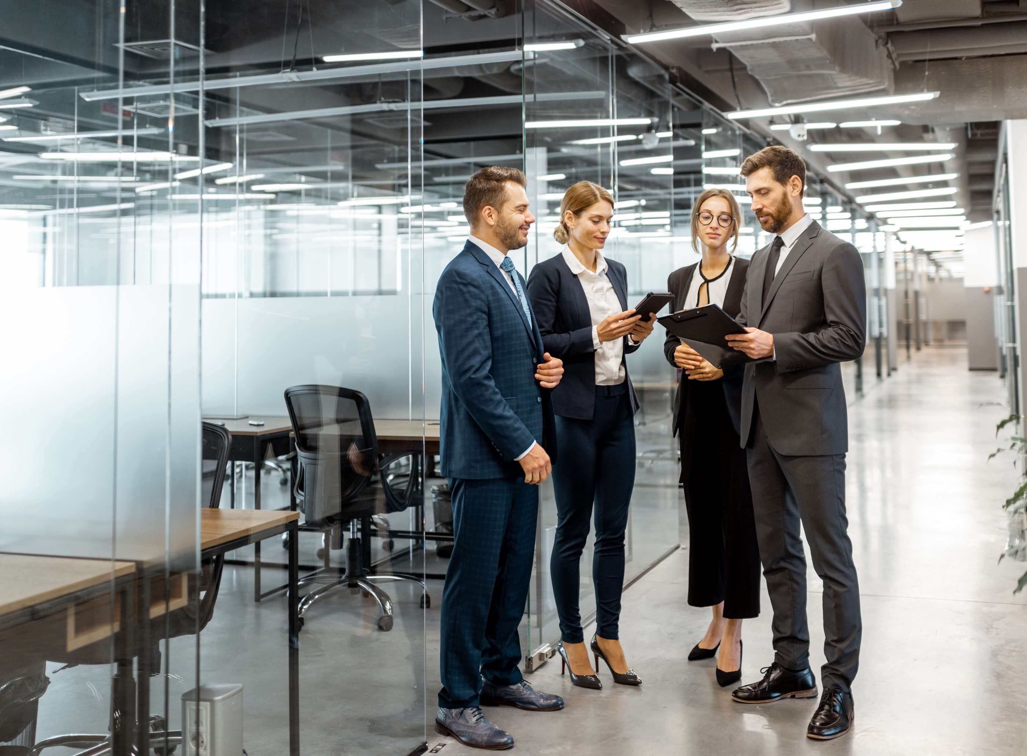 Business people working together