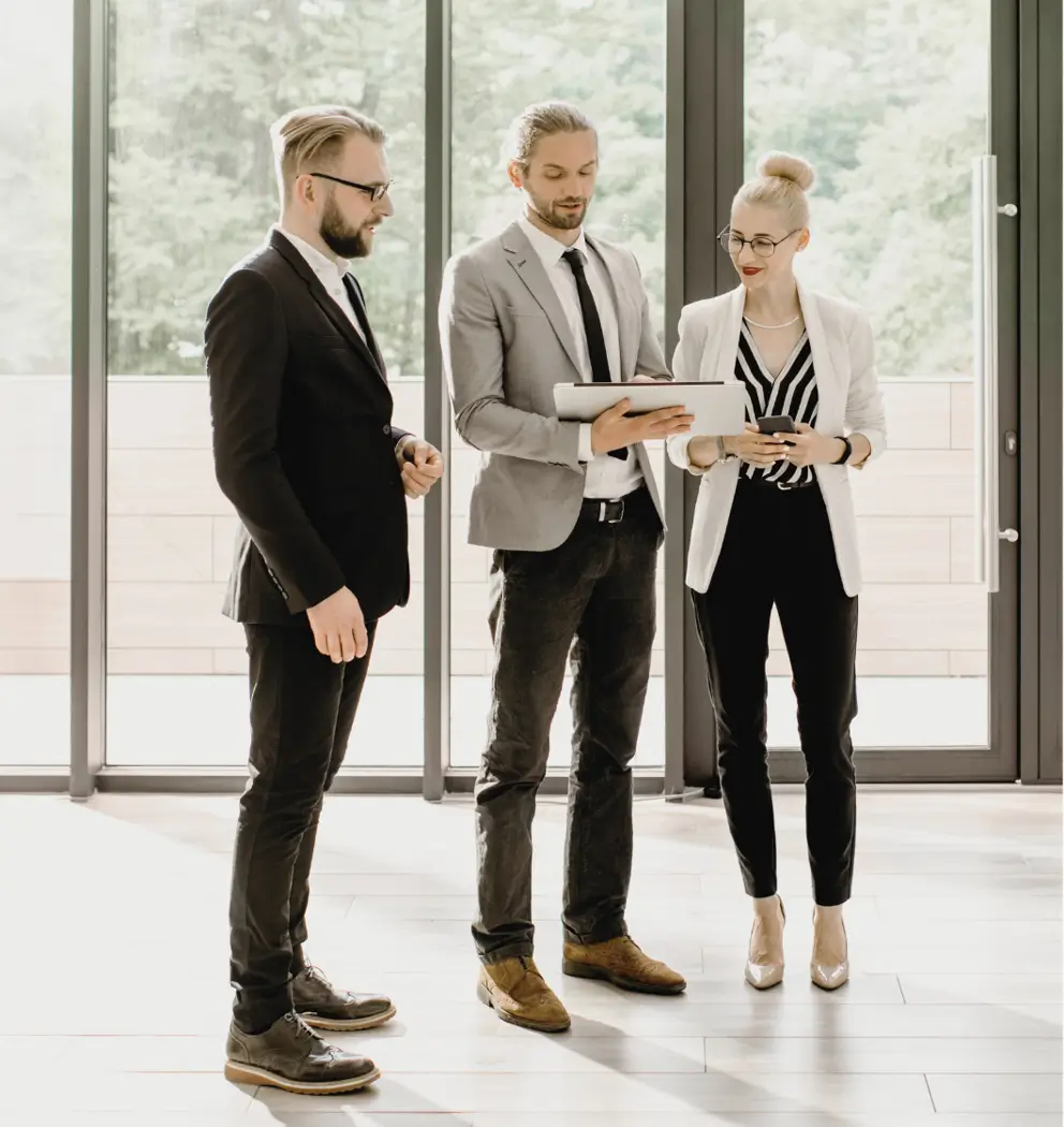 Business people working together