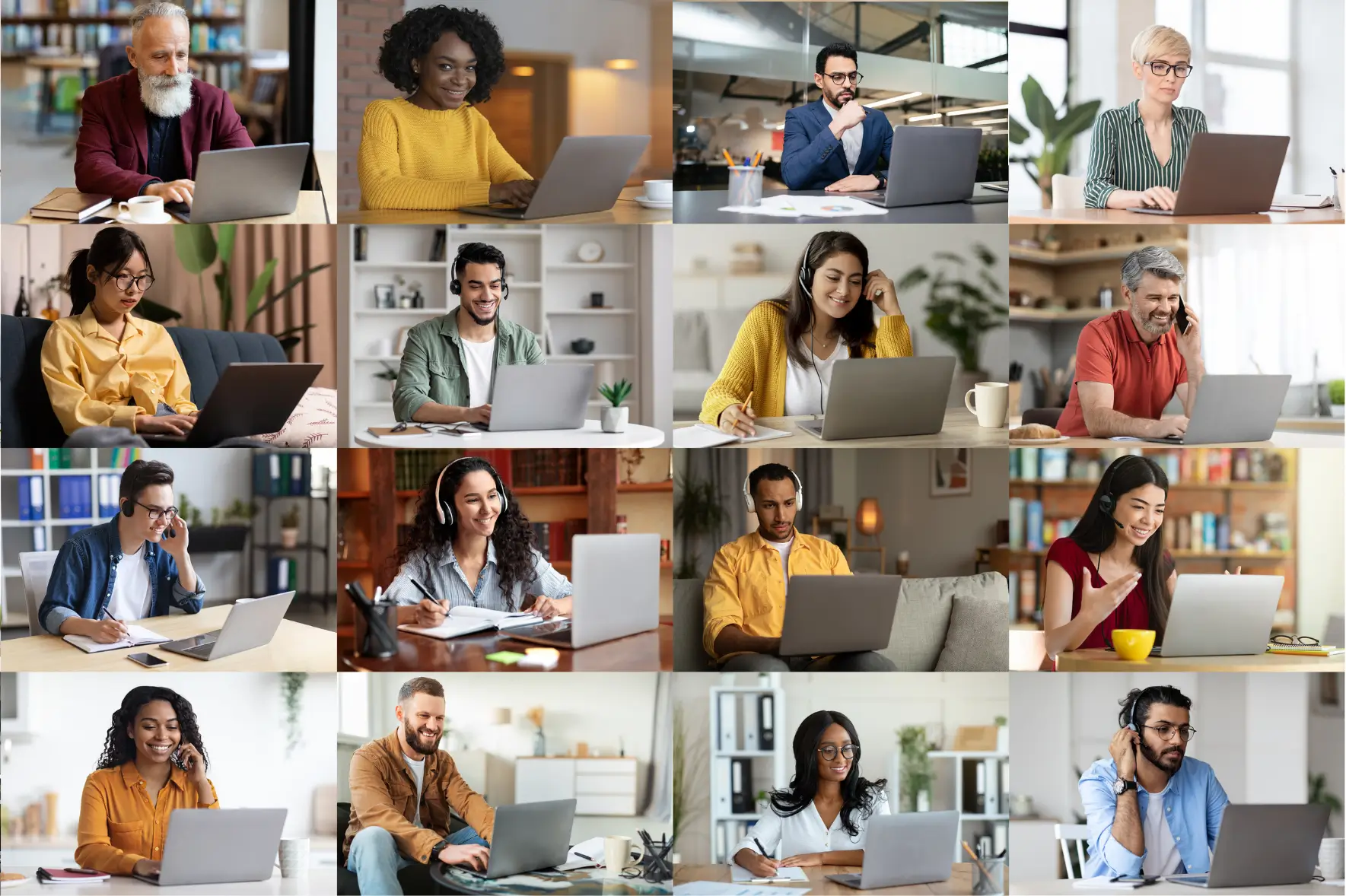 Business people working remotely